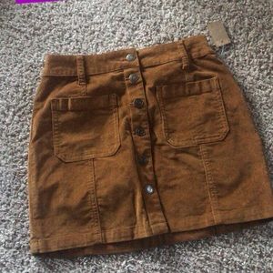 corduroy brown skirt Brand New